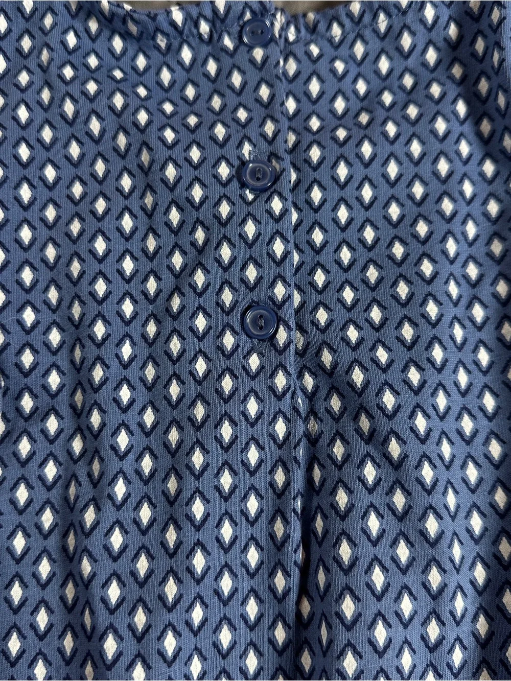 Gymboree Girls Size 8 Navy Geometric Flutter Sleeve Romper Pockets